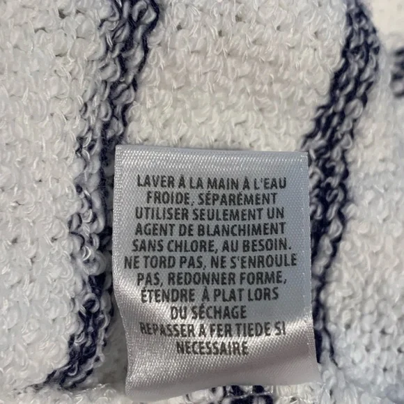 Caslon Womens M Black White Striped long, Sleeve Pullover Cowl Neck Sweater - Picture 9 of 9